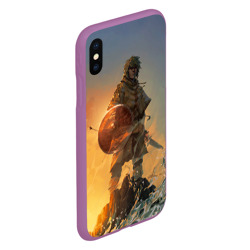 Чехол для iPhone XS Max матовый Винланд стоит на скале сага - фото 2