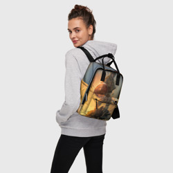 Женский рюкзак 3D Винланд стоит на скале сага - фото 2