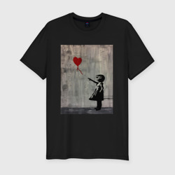 Граффити Banksy – Мужская футболка хлопок Slim с принтом купить