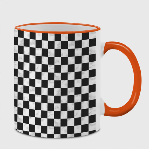 Кружка с полной запечаткой Шахматист, цвет Кант оранжевый