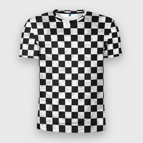 Мужская футболка 3D Slim с принтом Шахматист, вид спереди #2