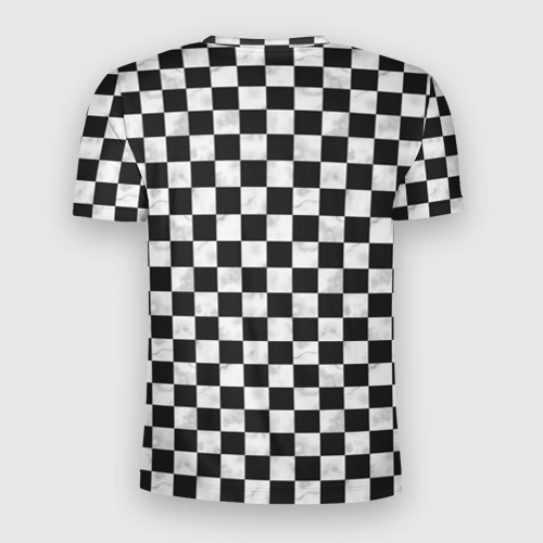 Мужская футболка 3D Slim с принтом Шахматист, вид сзади #1