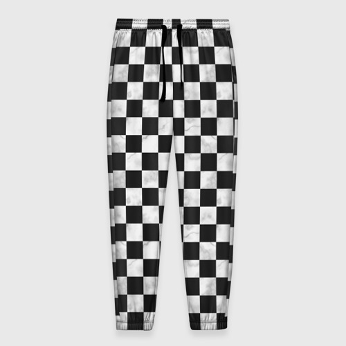 Мужские брюки 3D с принтом Шахматист, вид спереди #2