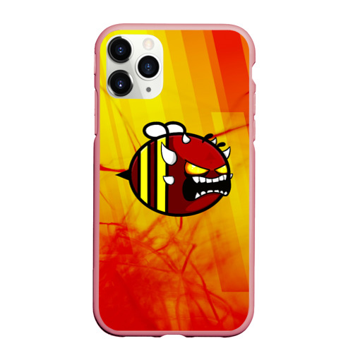 Чехол для iPhone 11 Pro Max матовый Geometry Dash Red Demon, цвет баблгам