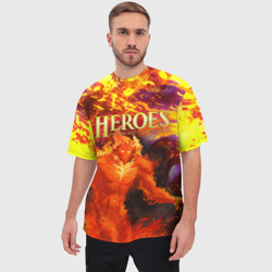 Мужская футболка oversize 3D HoM Огненный - фото 2
