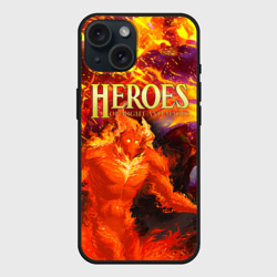 Чехол силиконовый для Apple iPhone 15 матовый HoM Огненный
