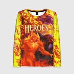 Женский лонгслив 3D HoM Огненный