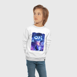 Свитшот с принтом Ori Ori and the Will of the для ребенка, вид на модели спереди №3. Цвет основы: белый