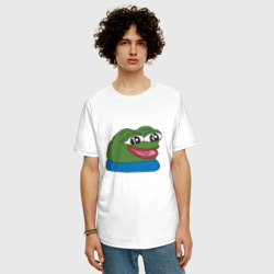 Мужская футболка хлопок Oversize Pepe, pepe happy, Пепе хеппи - фото 2