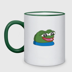 Кружка двухцветная Pepe, pepe happy, Пепе хеппи