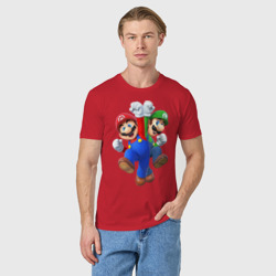 Мужская футболка хлопок Mario Bros - фото 2