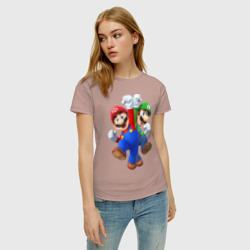 Женская футболка хлопок Mario Bros - фото 2