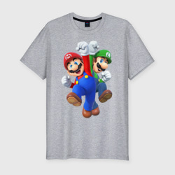Мужская футболка хлопок Slim Mario Bros