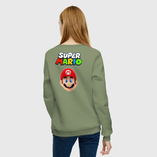 Женский свитшот хлопок Mario Bros, цвет авокадо - фото 4