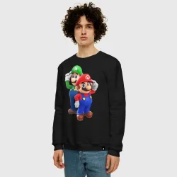 Мужской свитшот хлопок Mario Bros - фото 2