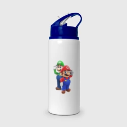 Бутылка для воды с трубочкой Mario Bros