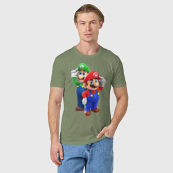 Мужская футболка хлопок Mario Bros - фото 2
