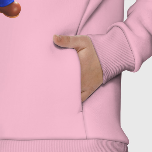 Детское худи Oversize хлопок Mario Bros, цвет светло-розовый - фото 8