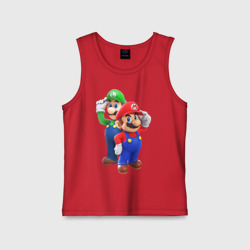 Mario Bros – Детская майка хлопок с принтом купить