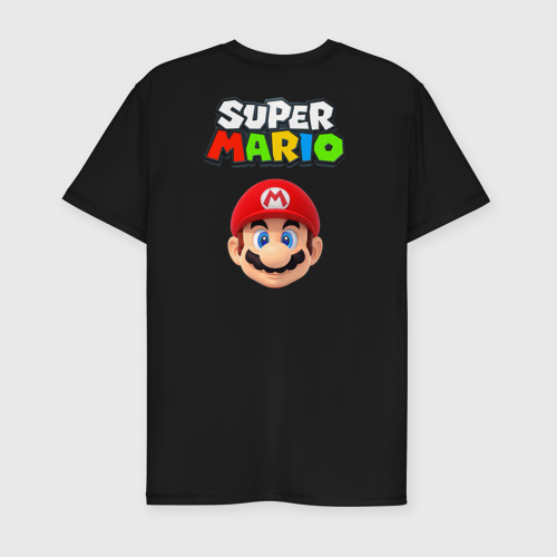 Мужская футболка хлопок Slim Mario Bros, цвет черный - фото 2