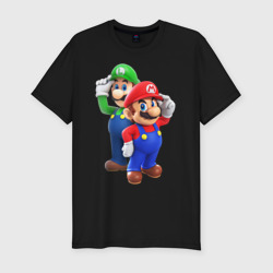 Мужская футболка хлопок Slim Mario Bros