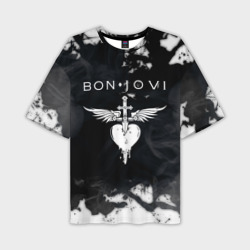 Мужская футболка oversize 3D Bon Jovi Бон Джови