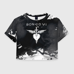 Женская футболка Crop-top 3D Bon Jovi Бон Джови