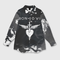 Мужская рубашка oversize 3D Bon Jovi Бон Джови