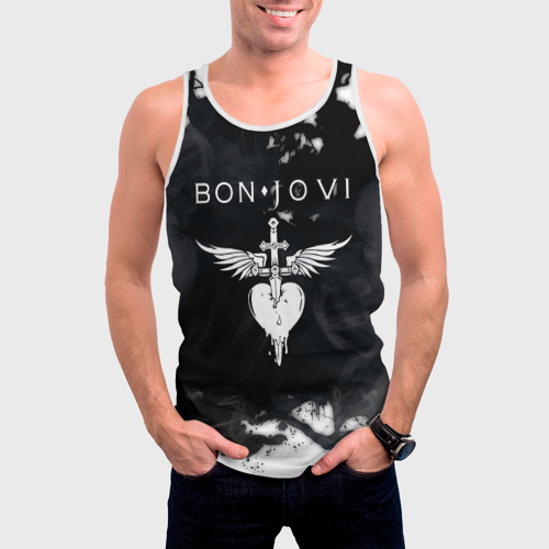 Мужская майка 3D Bon Jovi Бон Джови, цвет 3D печать - фото 3