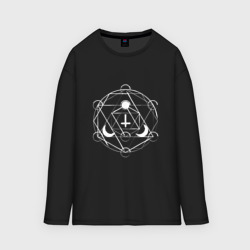 Женский лонгслив oversize хлопок Occult Mandala