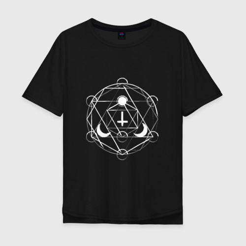 Мужская футболка хлопок Oversize с принтом Occult Mandala, вид спереди #2