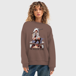 Женский свитшот oversize без начеса хлопок Eris - The Killer girl - фото 2