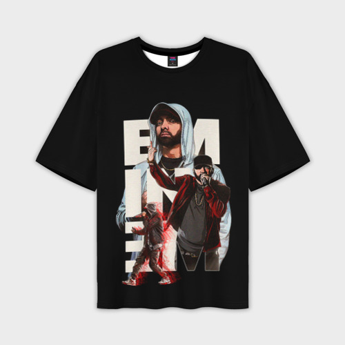 Мужская футболка oversize 3D Marshall Mathers, цвет 3D печать