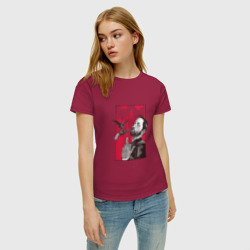 Женская футболка хлопок Эминем и револьвер - фото 2