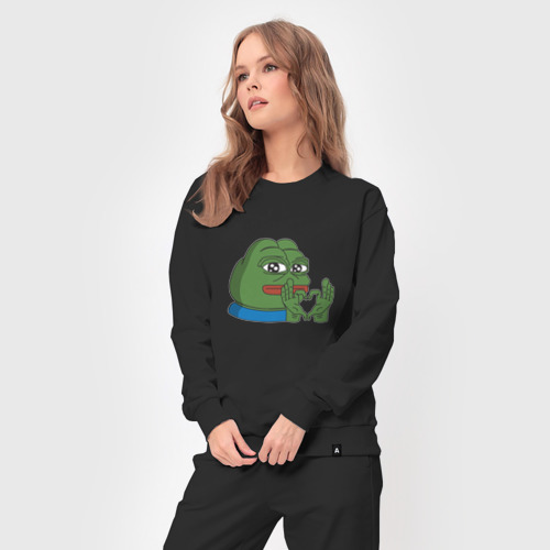 Женский костюм хлопок Pepe, pepe love, Пепе лов, цвет черный - фото 5