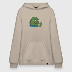 Худи SuperOversize хлопок Pepe, pepe love, Пепе лов