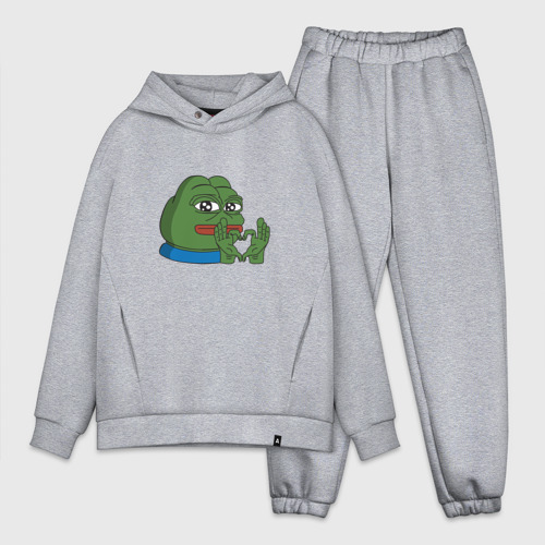 Мужской костюм oversize хлопок Pepe, pepe love, Пепе лов, цвет меланж