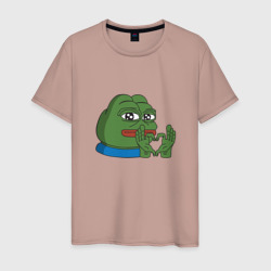 Pepe, pepe love, Пепе лов – Мужская футболка хлопок с принтом купить со скидкой в -20%