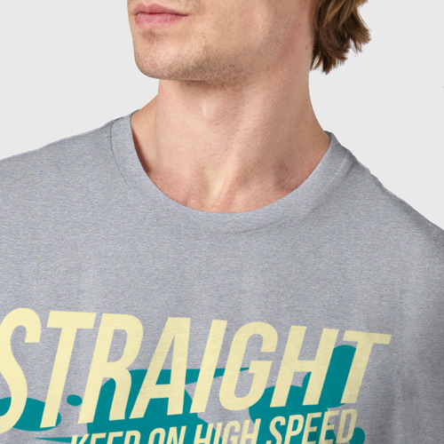Мужская футболка хлопок Авто для пустыни, цвет меланж - фото 6