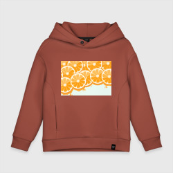 Детское худи Oversize хлопок Апельсин orange