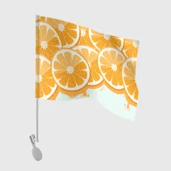 Флаг для автомобиля Апельсин orange