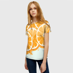 Женская футболка 3D Апельсин orange - фото 2