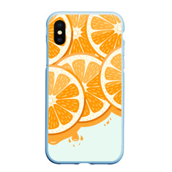 Чехол для iPhone XS Max матовый Апельсин orange