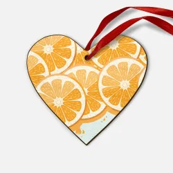Деревянная игрушка Сердце Апельсин orange