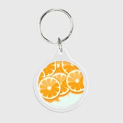 Брелок круглый Апельсин orange