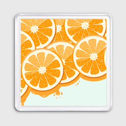 Магнит 55*55 Апельсин orange