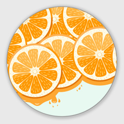 Круглый коврик для мышки Апельсин orange