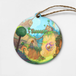 Деревянная игрушка круг Terraria Террария