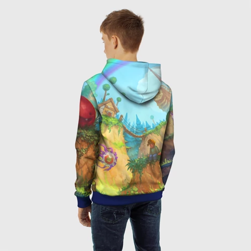 Детская толстовка 3D с принтом Terraria Террария, вид сзади #2
