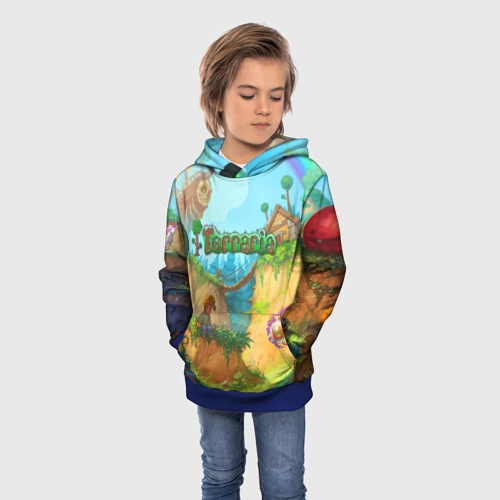 Детская толстовка 3D с принтом Terraria Террария, фото на моделе #1